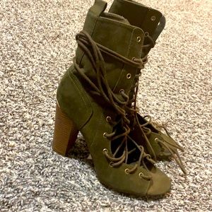 Olive green heels